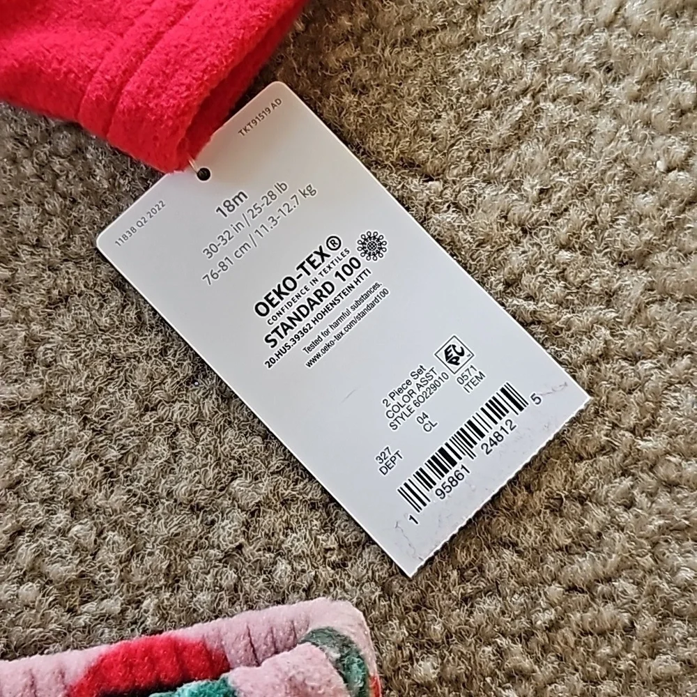 Carters Baby Girl Pajama Set Fleece 18 Months
